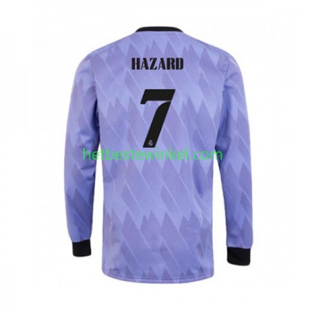 Real Madrid Eden Hazard 7 Voetbalshirts Uit 2022-23 - LS